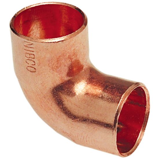 Picture of Wrot-Copper Pressure-Rated 90°-Elbow Close Ruff C x C 3-1/2" Material