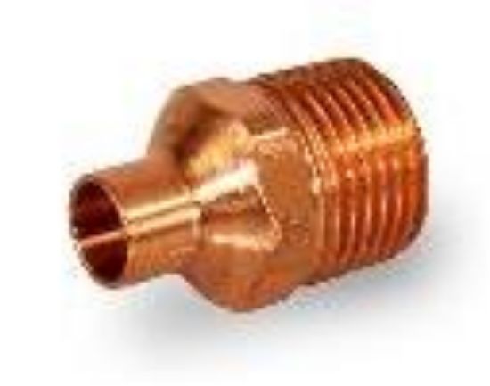 Picture of 3/8" X 1/2" Copper-Fitting Male-Adapter C X M