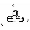 Picture of Wrot-Copper Pressure-Rated Reducing-Tee C x C x C 1/2" x 1/2" x 3/8" Material