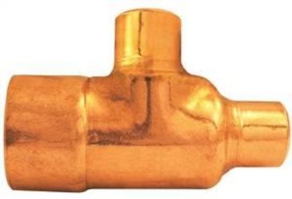 Picture of Wrot-Copper Pressure-Rated Reducing-Tee C x C x C 1" x 3/4" x 3/4" Material