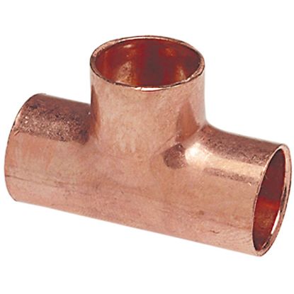 Picture of Wrot-Copper Pressure-Rated Reducing-Tee C x C x C 1-1/4" x 1" x 1/2"
