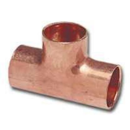Picture of Wrot-Copper Pressure-Rated Reducing-Tee C x C x C 2" x 2" x 1"
