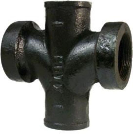 Picture of 2 No-Hub Tapped Cross Sanitary-Tee (ty)