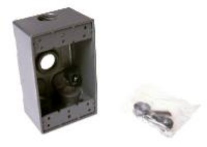 Picture of Gray Weather-Proof 1-Gang Outlet-Box 4 X 3/4