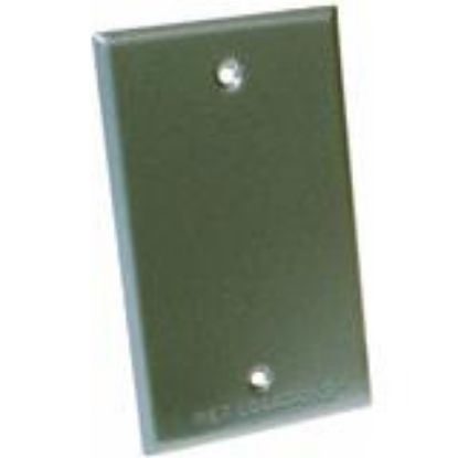 Picture of Weather-Proof Electrical-Box-Cover Blank Gray
