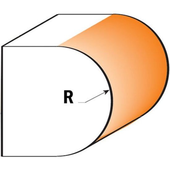 Picture of Bullnose Router-Bit 1/2" Bead Height 1" Cutting Length 2-Flute 1/4"-Shank