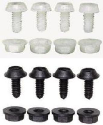 Picture of License-Plate Fasteners White