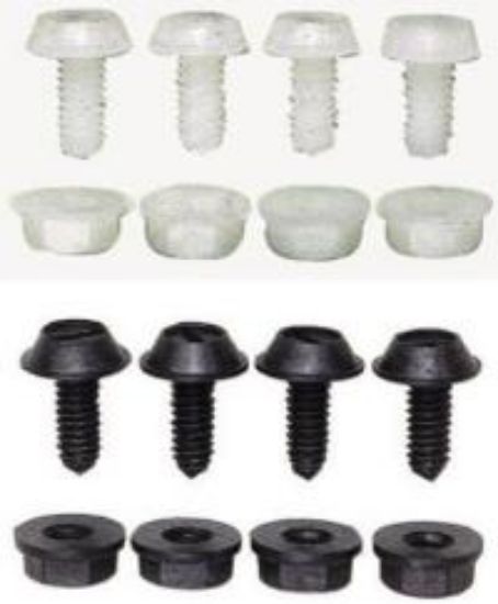 Picture of License-Plate Fasteners White