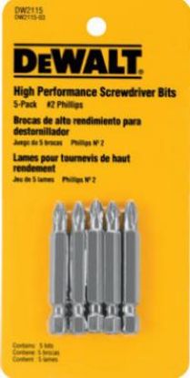 Picture of Screwdriver-Bit Multi-Pack Phillips-Drive #2 x 2" 5-Piece