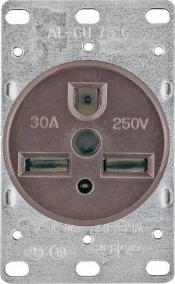 Picture of Flush Power Electrical-Outlet Brown 30-Amp