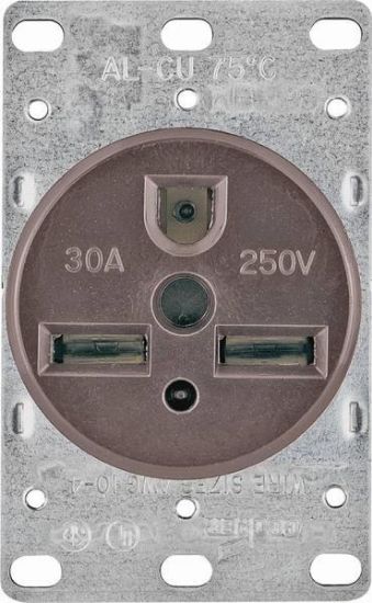 Picture of Flush Power Electrical-Outlet Brown 30-Amp