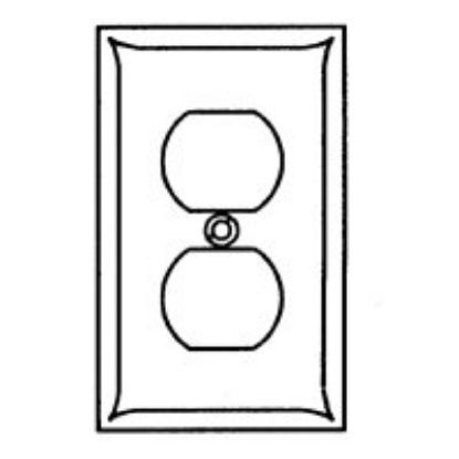 Picture of Wall-Plate 1-Gang Duplex-Receptacle Oversize Brown
