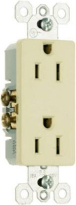 Picture of Electrical-Outlet Decora-Style Duplex-Receptacle Ivory 15-Amp