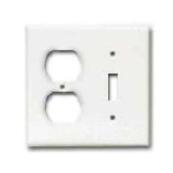 Picture of Wall-Plate 2-Gang Toggle/Receptacle White