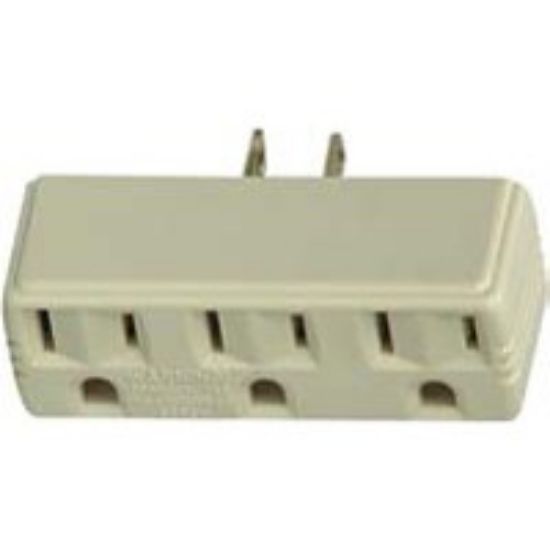 Picture of 15-Amp Ivory Triple Adapter