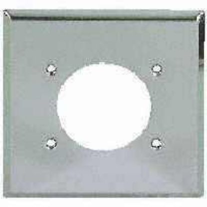 Picture of Range Dryer Single-Receptacle 2.47" Hole Steel Chrome-Plated Wall-Plate