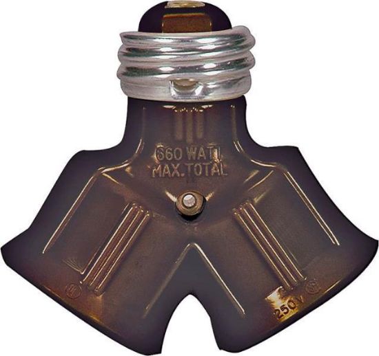 Picture of Brown Twin-Socket Light-Socket