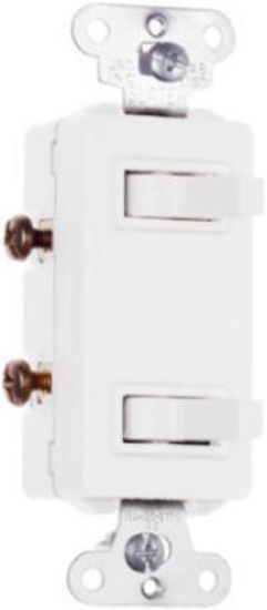 Picture of Double Switch Decora-Style White 15-Amp