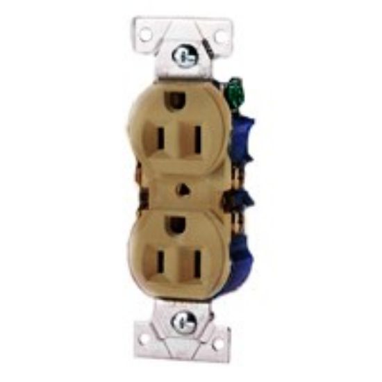 Picture of Electrical-Outlet Duplex-Receptacle Brown 15-Amp