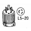 Picture of Electrical-Plug Twist-Lock Black/White 20A/125V