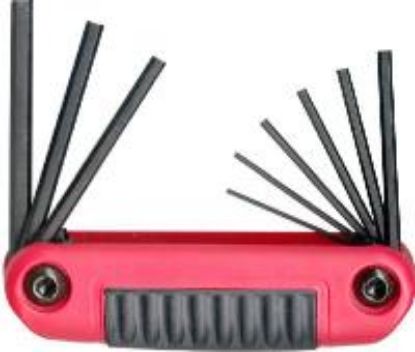 Picture of Hex-Key Set Fold-Up Fractional 9Pc