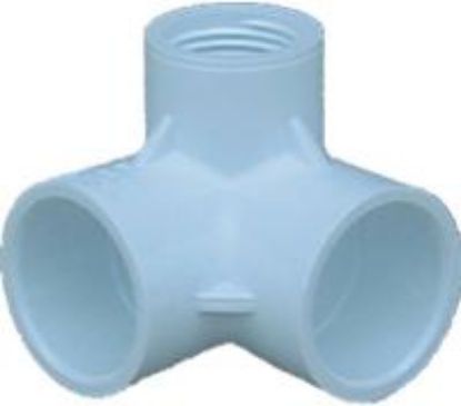 Picture of PVC Schedule-40 Side Inlet Elbow S x S x FPT 1" x 1" x 1/2"