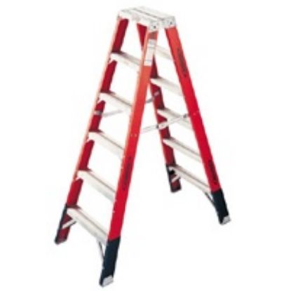 Picture of Step-Ladder Twin-Step Fiberglass 6' Type-1AA 375-Pounds-Duty-Rating