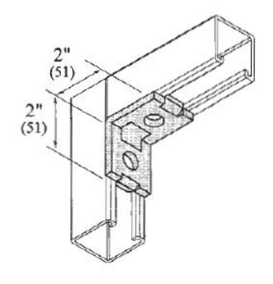 Picture of Angle 90° 2-hole Zinc-Plated Mild-Steel No Twist 2" X 2"