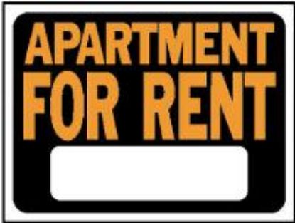 Picture of Sign Apartment For Rent