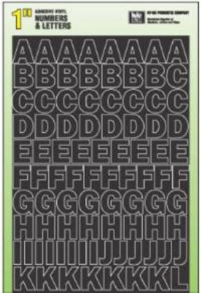 Picture of 1" Black Numb/Letter Set