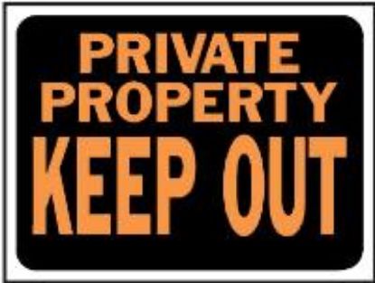 Picture of 9" x 12" Private Property Sign