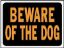 Picture of Sign Beware Of Dog 9" x 12"