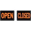 Picture of Sign "Open"/"Closed" Black/Orange Aluminum 10" x 14"