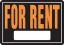 Picture of Sign "For Rent" Black/Orange Aluminum 10" x 14"