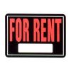Picture of Sign "For Rent" Black/Orange Aluminum 10" x 14"