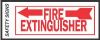 Picture of Fire-Extinguisher Sign Left Arrow 4" x 10"