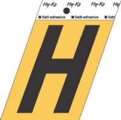 Picture of 3-1/2" Aluminum Adhesive Letter H