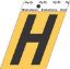Picture of 3-1/2" Aluminum Adhesive Letter H