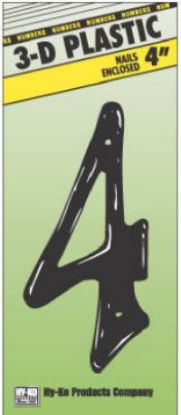 Picture of 4" Black Plastic Number 4