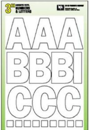 Picture of 3" White Numb/Letter Set