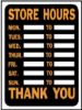 Picture of 9" x 12" Store Hours Sign