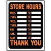 Picture of 9" x 12" Store Hours Sign