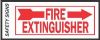 Picture of Fire-Extinguisher Sign Right Arrow 4" x 10"