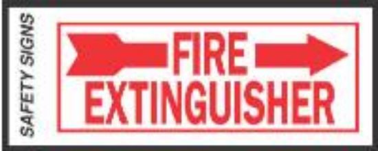 Picture of Fire-Extinguisher Sign Right Arrow 4" x 10"