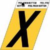 Picture of 1-1/2" Aluminum Adhesive Letter X