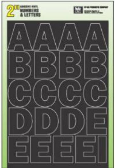 Picture of 2" Black Numb/Letter Set