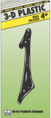 Picture of 4" Black Plastic Number 1