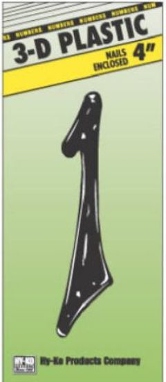 Picture of 4" Black Plastic Number 1