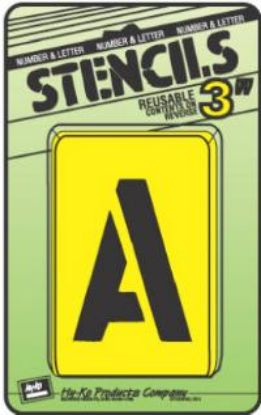 Picture of 3" Numb/Lett Stencil Set