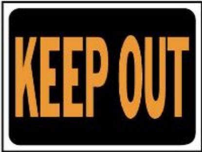 Picture of 9" x 12" Keep Out Sign